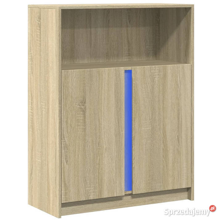 Szafka z LED dąb sonoma 77x34x100 materiał Warszawa
