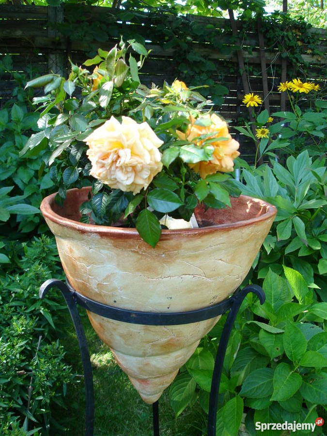 Donica ceramiczna mrozoodporna w stojaku 40X40 Pozostałe Jelenia Góra