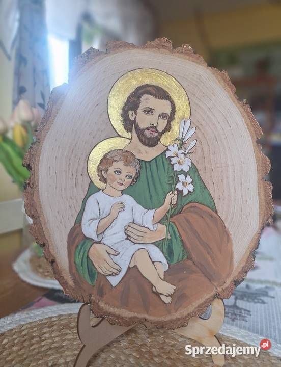 Obraz malowany ręcznie Św Józef Strzyżów sprzedam