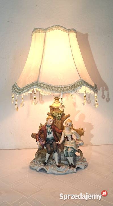 lampka stołowa figuralna porcelanowa Rękodzieło Warszawa