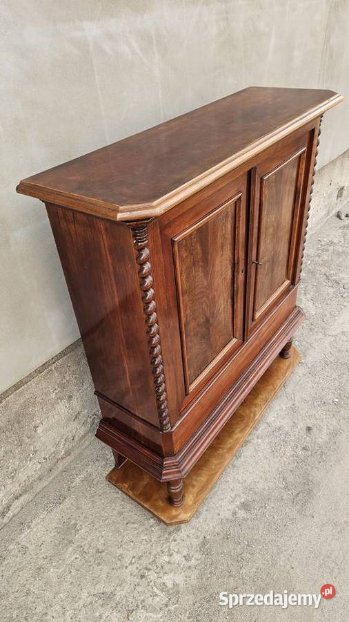 Piękna duża komoda biedermeier XIXw KOMPLET Wałbrzych