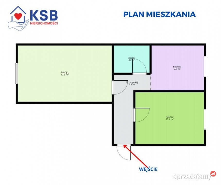 Mieszkanie 1 piętro centrum Ostrowca 45m Ostrowiec Świętokrzyski sprzedam