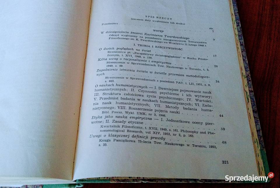 Odczyty filozoficzne Tadeusz Czeżowski 1958 Rok wydania 1958 pomorskie Gdańsk sprzedam