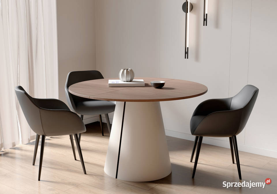 Okrągły stół rozkładany Calma różne kolory i Tarchały Małe