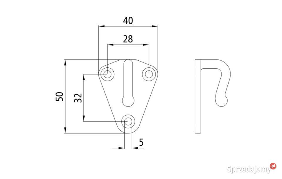 Hak plandekowy 1024 mm ocynk ogniowy Przysieka Polska