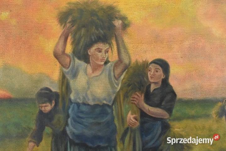 Józef Chełmoński Pejzaż Polskiej Wsi Żniwa Kraków