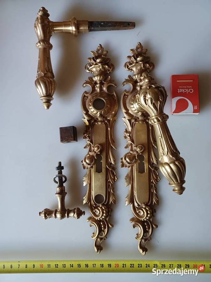 Pałacowy komplet klamek I szyldów z domykówką Poznań