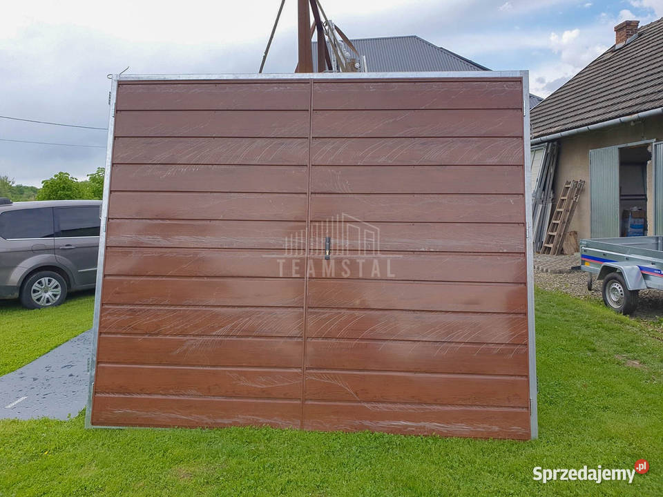 Bramy garażowe na wymiar dwuskrzydłowe ocieplone sprzedam