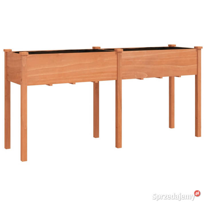 Kwietnik z wyściółką brązowy 161x45x76 drewno mazowieckie Warszawa