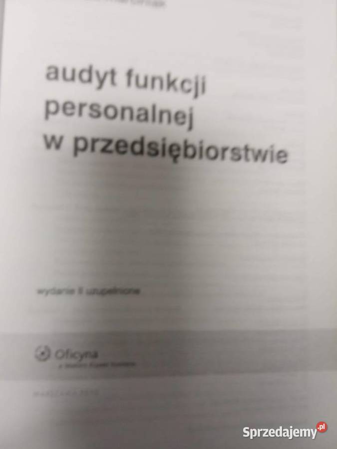 Audyt funkcji personalnej w przedsiębiorstwie Warszawa