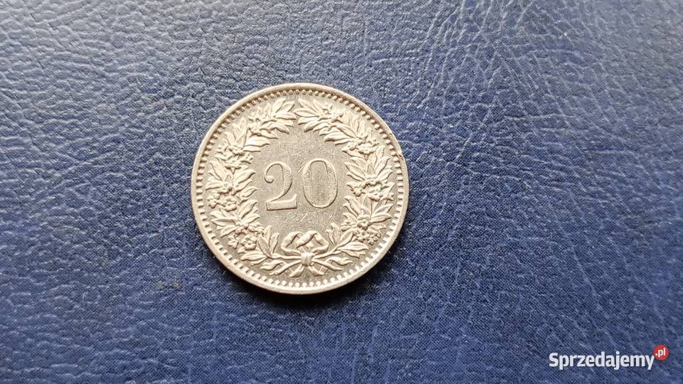 Stare monety 20 rappen 1980 Szwajcaria Lesko