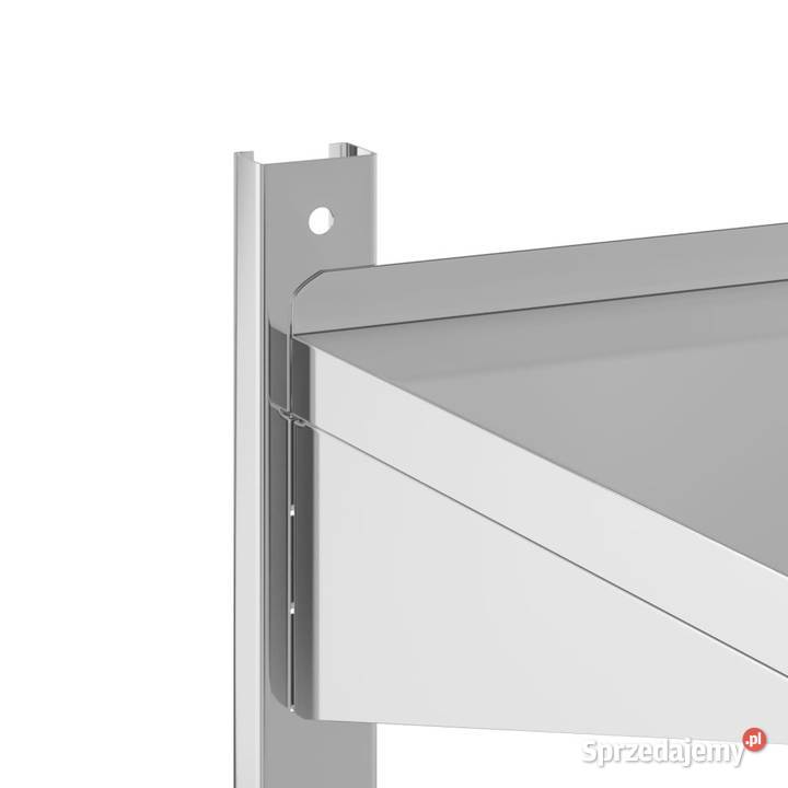 Półka ścienna podwójna 50x30x60 srebrna stal Półki Warszawa sprzedam