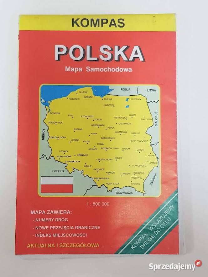 Mapa samochodowa campingów Polska różne Zielona Góra