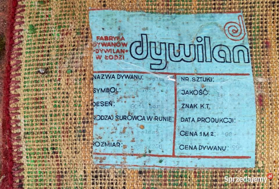 Dywan 240cmx83 PRL Łódź argopolana Malbork