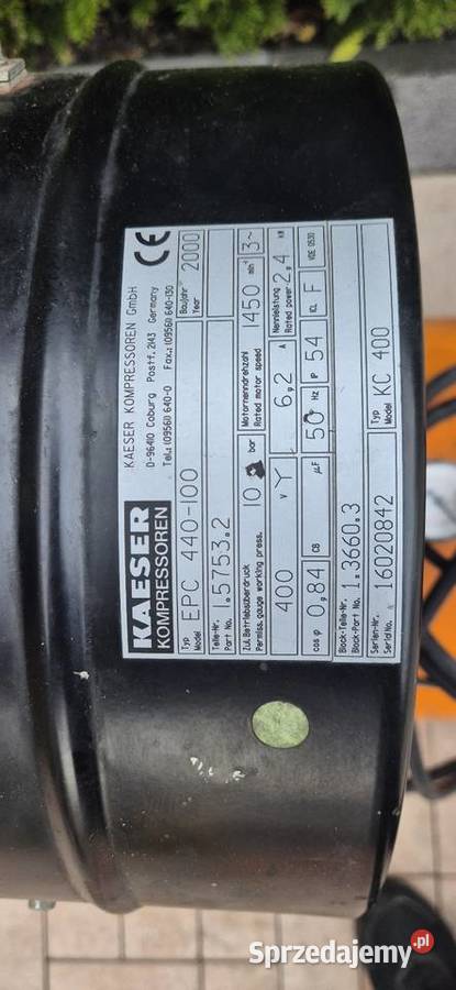 Kompresor tłokowy Kaeser EPC 440100 Jelcz-Laskowice sprzedam