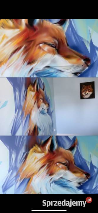 Artystyczne graffiti malowanie mural aerograf