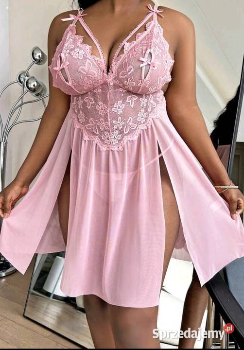 seksowna koszulka transparentna różowa Warszawa