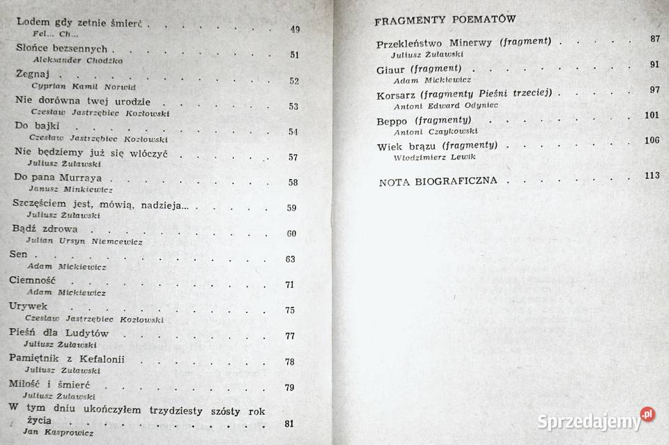 Poezje wybrane George Gordon Byron Pozostałe