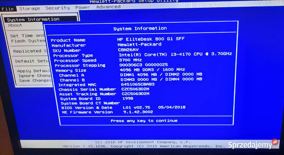 HP EliteDesk 800 G1 SFF Intel i3 4170 2x370GHz Gubin
