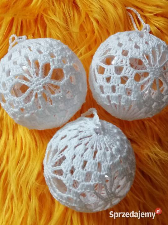 Zestaw 6 sztuk bombek na choinkę 8 średnicy biały