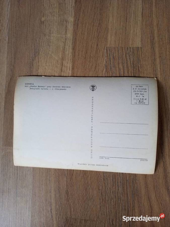 Duża pocztówka tss Stefan Batory Gdynia 1974 Tychy