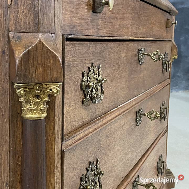 Sekretarzyk dębowy neorenesansowy koniec XIX w zachodniopomorskie sprzedam