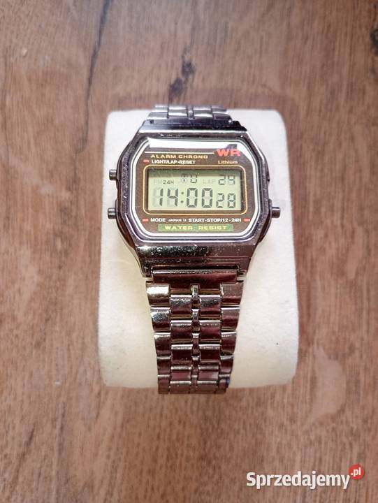 zegarek elektroniczny cyfrowy retro WR czarny Szczecin