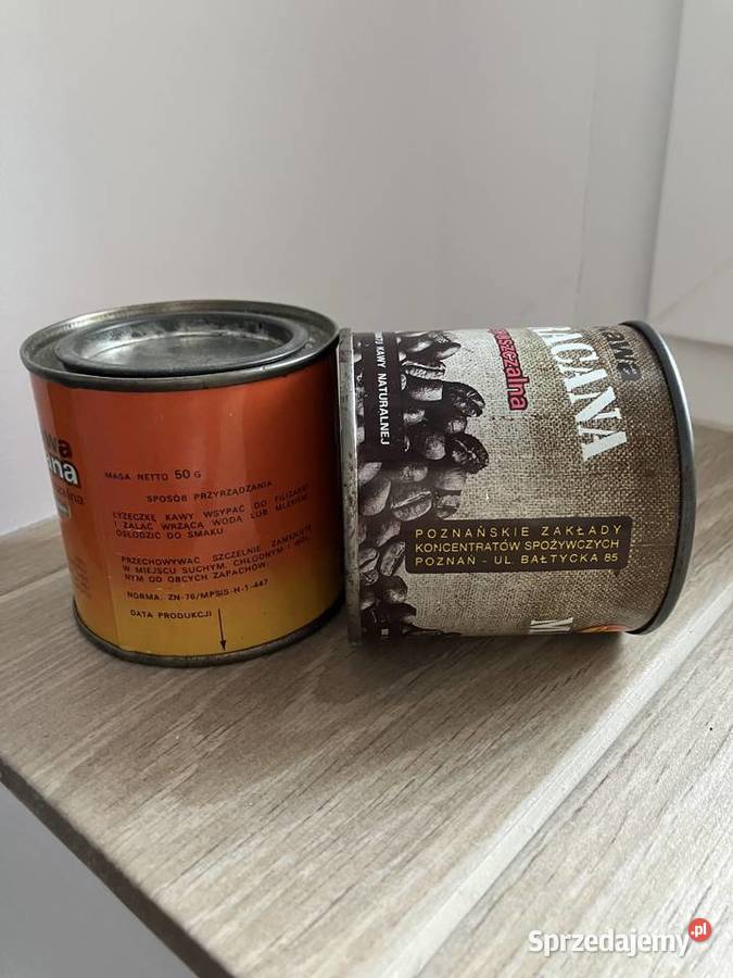 Stare puszki PRL Amino kawie z 82 roku