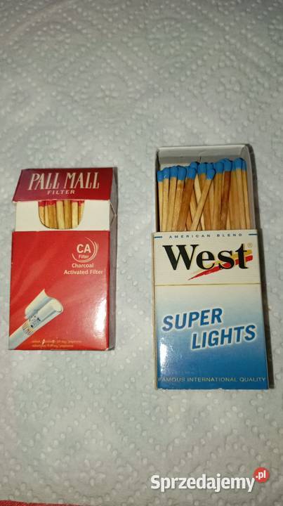 Zapałki kolekcjonerskie Pall Mall i West Pozostałe sprzedam