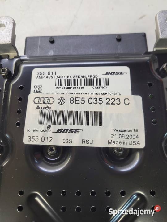 WZMACNIACZ BOSE AUDI A4 B6 B7 SEDAN 8E5035223C Przystajń