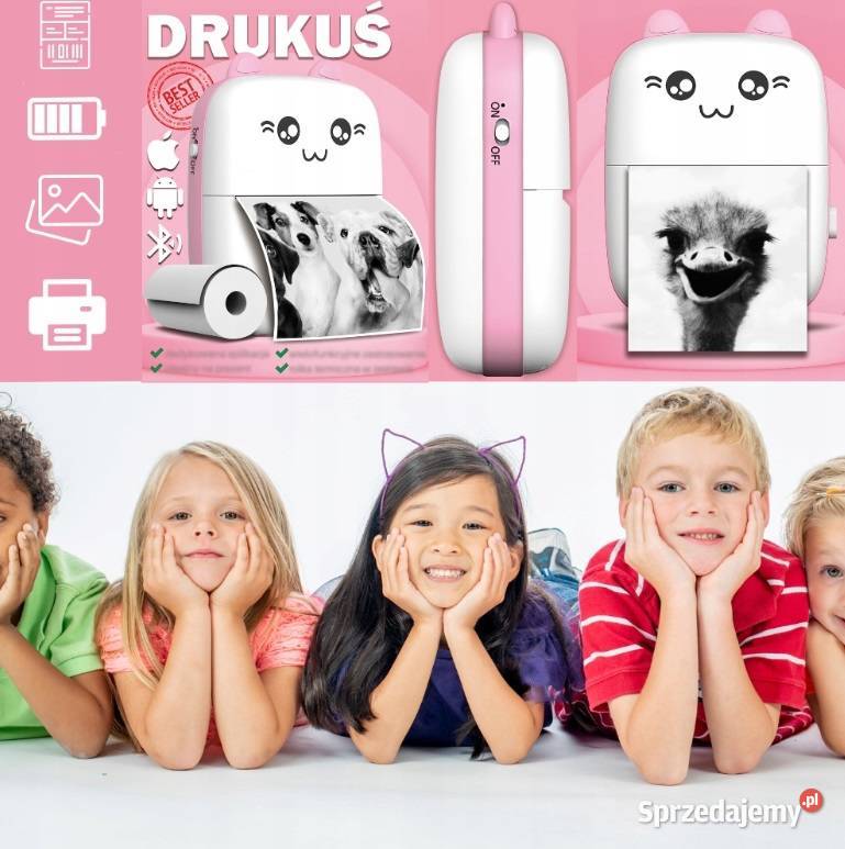 DRUKUŚ DRUKARKA TERMICZNA MINI KOT PAPIER Warszawa