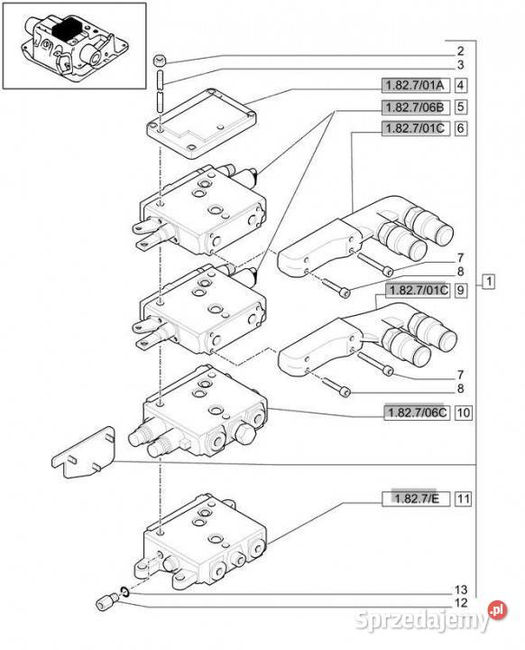 Holland T6010 T6070 Zawór sterujący 87312721 Jastrzębniki