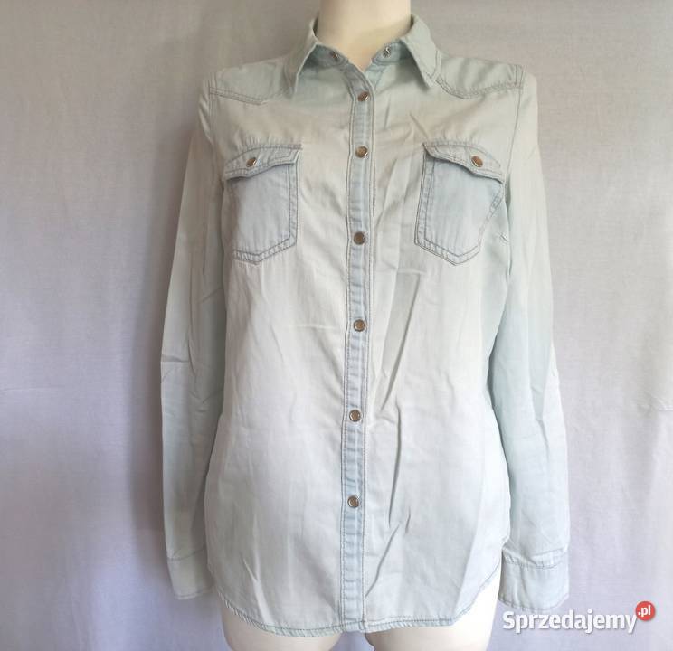 Koszula damska Jeans jasny cienki r 38 bawełna