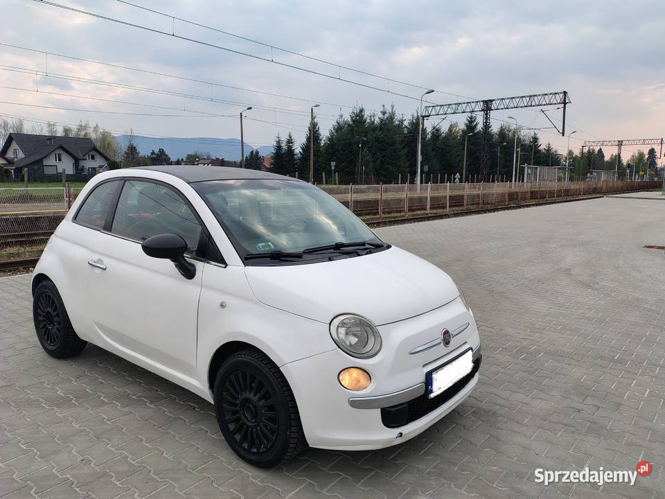 Fiat 500 12 BenzynaGAZ Sprawny 2008r Możliwa benzyna+LPG Motoryzacja Wilamowice