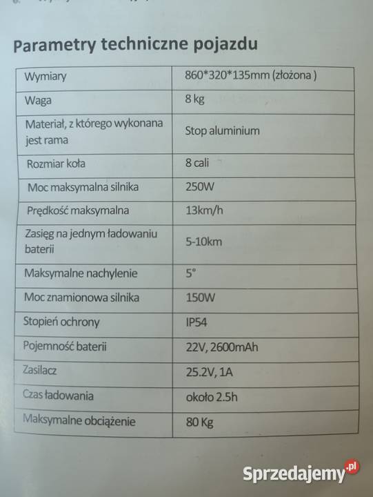 Hulajnoga elektryczna Kościerzyna