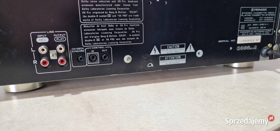 Magnetofon Pioneer CTW550R CT W550 R casette Międzychód