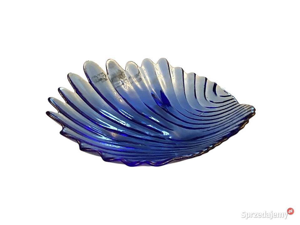 Szklany kobaltowy półmisek dekoracyjny niebieski Warszawa