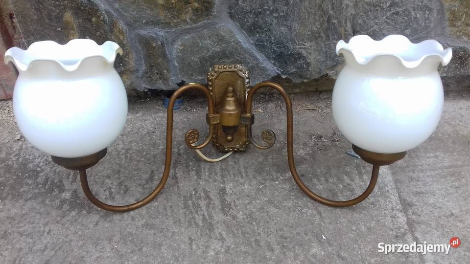 Stary mosiezny kinkiet z 1936 roku firmy Pozostałe Lubań