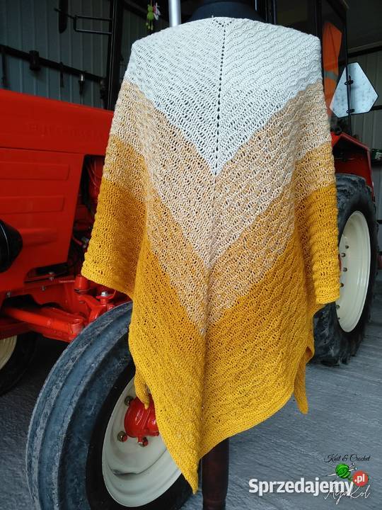 Handmade ręcznie robiona chusta na szydełku Busko-Zdrój