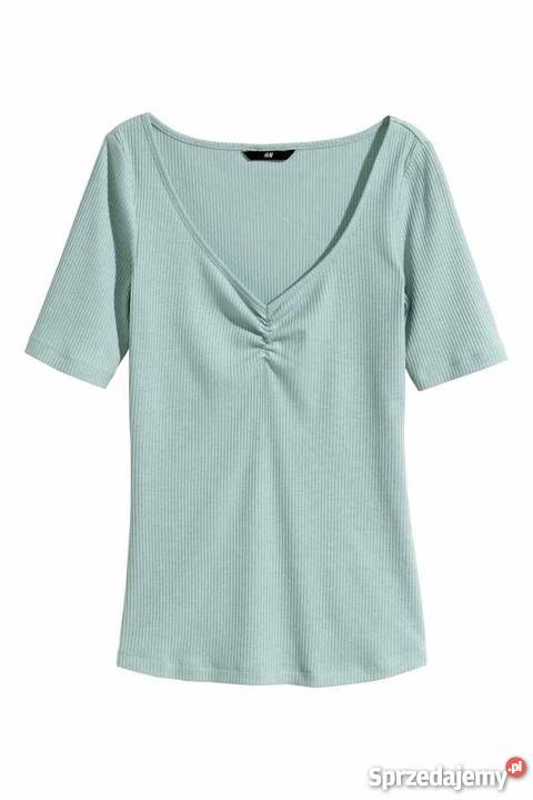 Miętowa koszulka tshirt hm xs 34 s 36 top kujawsko-pomorskie Toruń