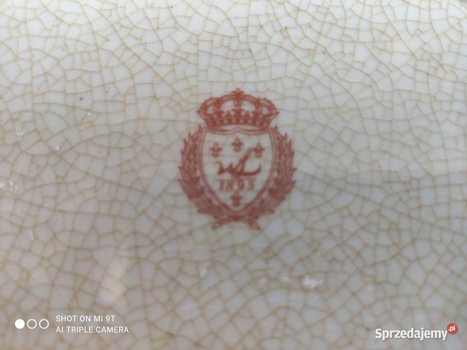 Porcelanowa cukiernica ręcznie malowana Tarnowskie Góry