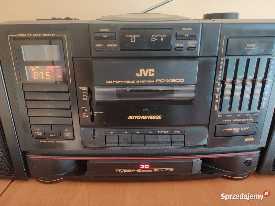Boombox JVC CD Portable System PC X 200 retro Audio śląskie Myszków