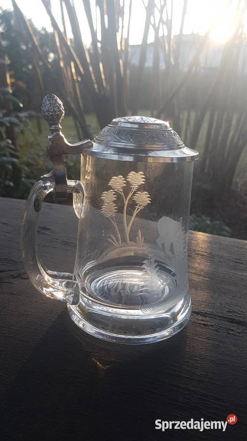 Piękny kryształowy kufel