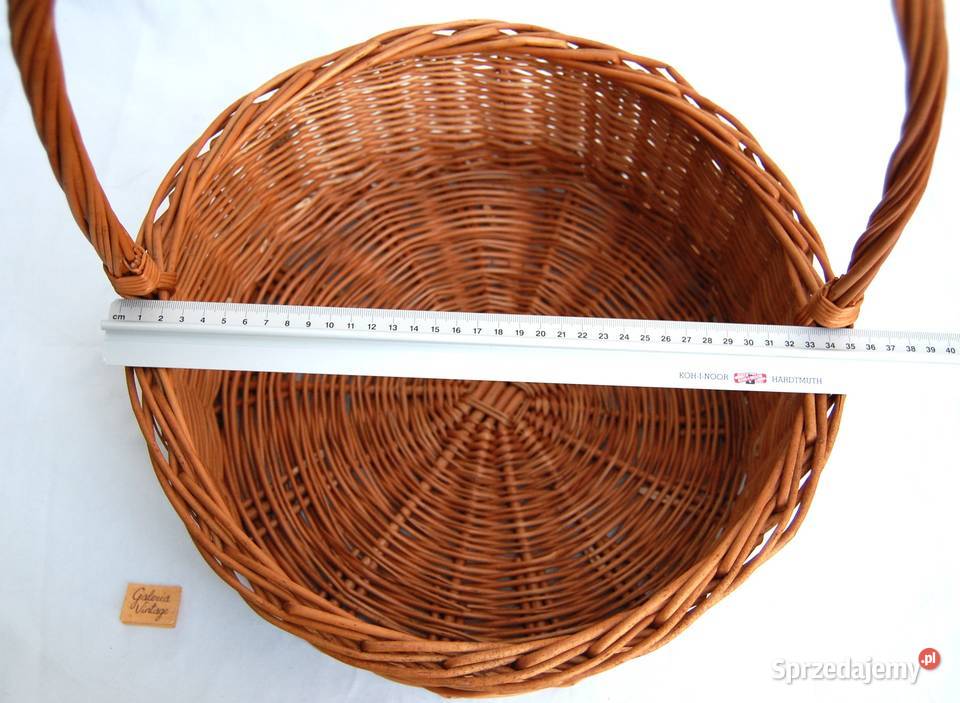 Kosz wiklinowy okrągły średnica 35