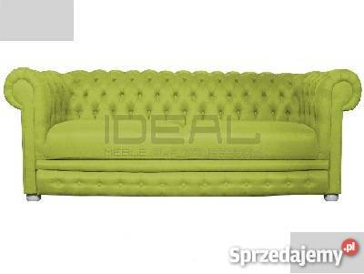 Pikowana sofa Chesterfield Normal z funkcją spania