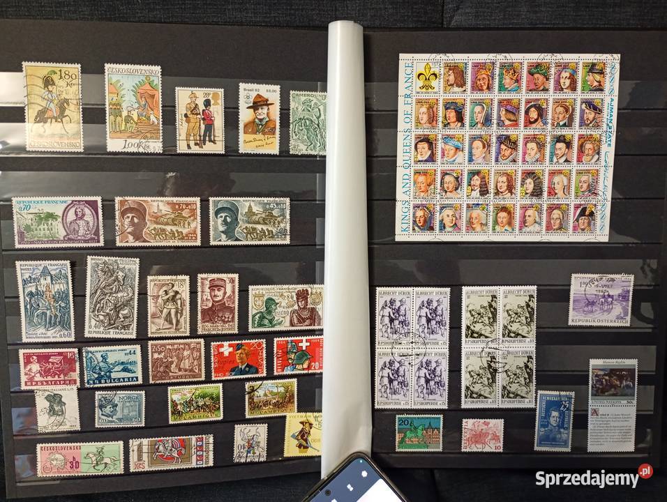 Album klaser ze starymi znaczkami pocztowymi Łowicz