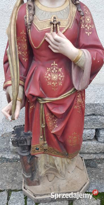 Rzeźba figura Św Barbara XIX wiek warmińsko-mazurskie Orneta