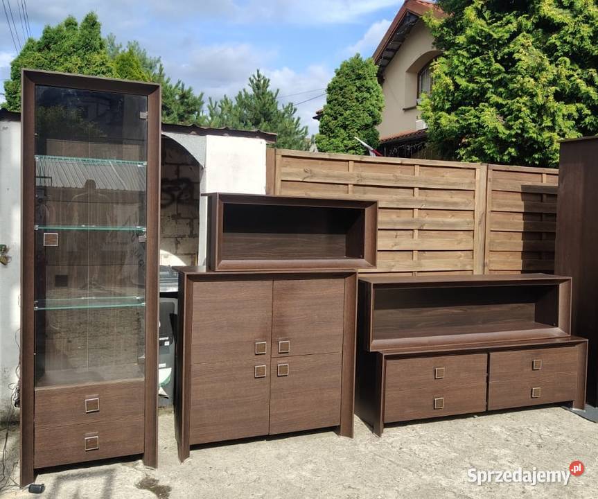 Komplet BRW Sorrento do salonu witryna szafka Meble do salonu Warszawa sprzedam