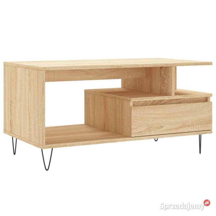Stolik kawowy dąb sonoma 90x49x45 materiał Warszawa