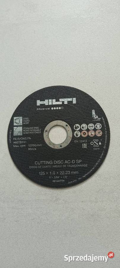 Tarcza do metalu hilti 125 mm łódzkie